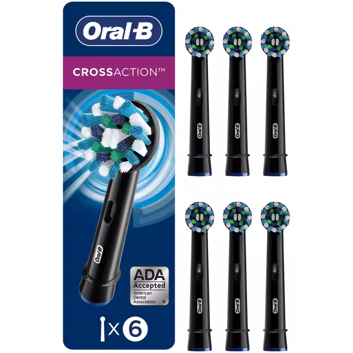 RECAMBIO DENTAL ORAL B EB50BRX PACK 6 CROSS ACTION NEGRO - 1