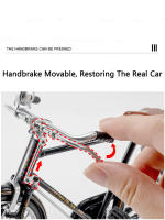 Bicicleta De Escala 1:6 Vintage Modelo De Juguetes Automóviles Metálicos Neumáticos De Goma Cuerpo De Aleación Regalo De Festival Para Niños Mayores De 14 Años - details 7