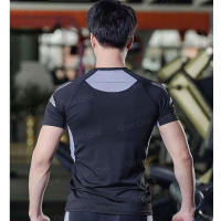 Camiseta De Compresión Para Hombres MMA Rashguard Boxeo Camiseta Corta De Entrenamiento En El Gimnasio Fitness Deportes Jiu Jitsu - details 2
