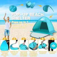 Carpa Playa Tienda de Campaña Playa Bebe UV 50 Sombrilla Pop Up 200*150*110 Cm 2-3 Personas Beach Tent Camping Playas Parques - details 3