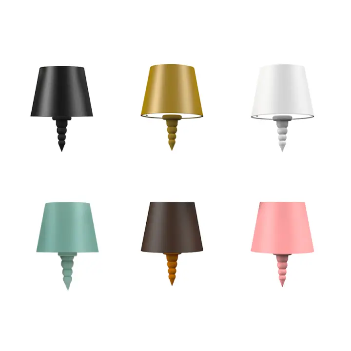 Lámpara De Mesa Inalámbrica LED Para Botella De Vino 3 Colores Regulables Con Toque Y Impermeable Recargable Por USB Luz De Ambiente Redonda - 1