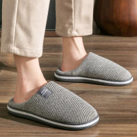 Tacones Bajos Para Hombre De Algodón Suave Y No Resbaladizos De Invierno Tallas Grandes 40-51 Zapatillas Interiores Cómodas Y Cálidas Con Forro De Peluche - details 11