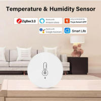 Sensor De Temperatura Y Humedad Zigbee IHSENO Compatible Con Alexa Google Home Tuya Smart Life Monitoreo En Tiempo Real Para Inteligencia Artificial - details 1