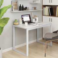 vidaXL Escritorio de ordenador madera ingeniería en color blanco y roble/Negro/Blanco y más | estructura resistente ideal para salón dormitorio o estudio - details 2