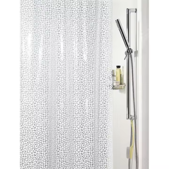 Cortina de ducha SPIRELLA "Galet" de poliester en color blanco 180 x 200 cm - 1