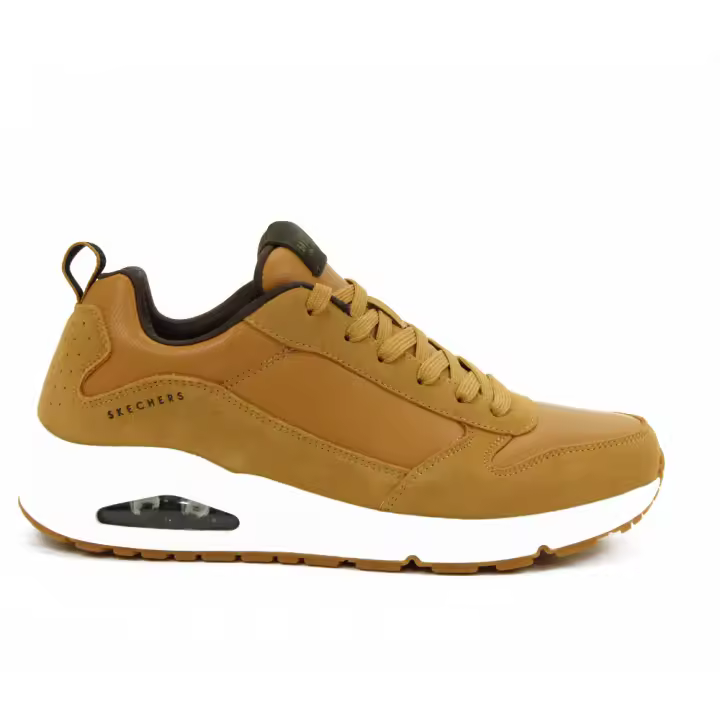 Skechers mod. 52468 zapato sport para hombre en piel natural, cordones - 1