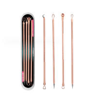 Juego De 4 Piezas De Agujas De Acné En Oro Rosa Herramientas Especiales Para Romper Acné Ultra-Puntiagudas Y No Sensacionales - details 5