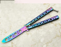 Cuchillo De Entrenamiento Mariposa Plegable Portátil Herramienta De Entrenamiento De Comb De Mariposa Sin Hoja Cuchillo De Bolsillo Con Mango De Acero Inoxidable - details 5