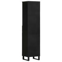 vidaXL Mueble de baño de madera maciza de mango negro 38x33x160 cm - details 3