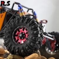 4Pcs Neumáticos De Terracería Para RC Crawler 1/10 Axial SCX10 pro Capra UTB18 TRX4 Redcat R131 Tamaño 110*38MM Rojo Y Negro - details 7
