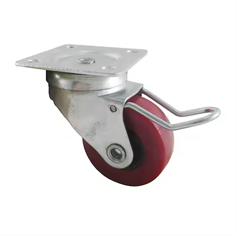 TECNITEM Rueda 6990402Z PU F 1-0553 - Rueda Semi Industrial con Freno - Capacidad de Carga 35 Kg - 1