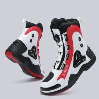 Botas De Motocicleta Para Hombre Y Mujer Microfibra Cuero Anticolisión Protección De Tornillo Zapatos De Motocross Moto Racing - details 22
