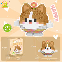 Mini Bloques De Construcción Micro Animales HUIQIBAO 3D Diamante Modelo BEE Gato Panda Para Niños Juguetes De Ciudad DIY - details 10