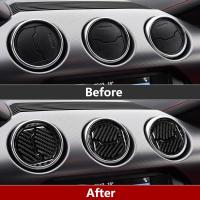 Adorno De Tapa De Salida De Aire Del Coche Para Ford Mustang 2015-2023 Fibra De Carbono Accesorios Para Interior Del Automóvil - details 2