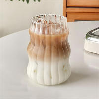 Vaso De Vidrio 530ml Tumbler De Agua Con Rayas Resistente Al Calor Para Té Jugo Leche Café Ideal Para Fiestas Y Bebidas Diarias - details 5