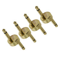 Conector De Pedal De Guitarra 1/4 Pulgada Z Tipo 6.3mm Coupler 4 Piezas Conector TS De Cobre Macho Para Efectos De Guitarra - details 3