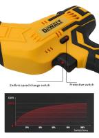 Sábanas Reciprocantes Eléctricas Sin Cable Dewalt 20V Brushless 2800RPM Herramienta Multifuncional Para Corte De Metal Madera Tubo - details 8