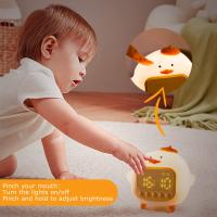 Despertador con forma de Pato para niños, Bonita Luz Nocturna, Dos despertadores, Brillo ajustable, lámpara portátil recargable para decoración de dormitorio (Amarillo) - details 4