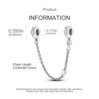 Cadena De Seguridad Platinada De Plata Con Bolas Para Pulsera Original Joyería Hecha a Medida Clip De Estopilla Charm Adecuado Para Joyería - details 13