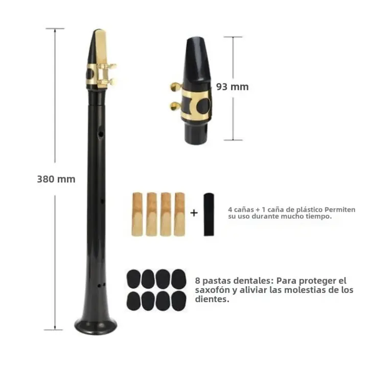 Saxofón Mini Portátil Pocket Sax Con Bolsa De Transporte Instrumento De Viento Pequeño Para Principiantes Y Fanáticos Del Jazz - 1