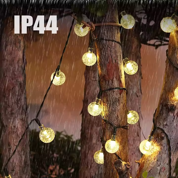 Guirnalda de Luces de Jardín - Luces LED de Exterior con Bombillas - Guirnalda Solar Recargable - Decoración para Interior y Exterior [Clase de eficiencia energética A] para Jardín, Boda, Vacaciones, Navidad, Terraza, las vacaciones - 1