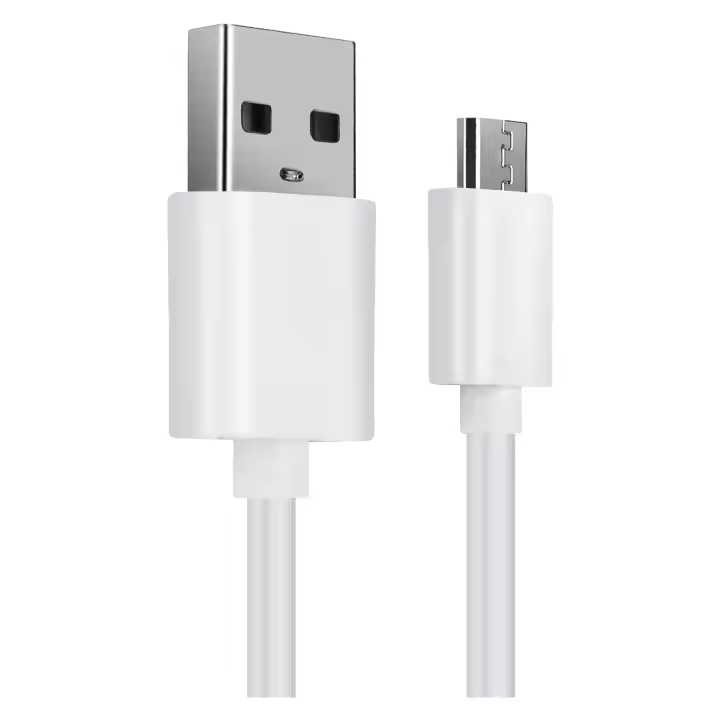 TEMCO 1/2/3 Metros, Micro USB, Blanco y Negro, Cable de Datos y Cargador Micro USB de Alta Velocidad/USB 2.0 Macho (Tipo A) > USB 2.0 Micro Macho (Tipo B) / Blanco y Negro / 1m, 2m, 3m - 1