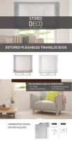 STORESDECO Estores Plegables Translúcidos para Ventanas y Puertas sin Varillas. Estores Paqueto, Estores de Pared. 85% Poliéster - 15% Lino, Cortinas Salón, Cortinas Dormitorio - details 0