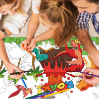 Libro De Colores Grande 110x80cm Con Dinosaurios Para Niños Mesa De Colorear Para Fiestas De Cumpleaños Suministros Y Favoritos - details 3