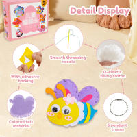 Kit De Costura DIY Para Niños 9/5 Piezas Conjunto De Manualidades De Animales Bonitos Para Crear Llaveros Y Adornos Hechos a Mano Regalos Para Principiantes - details 3