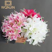 WQNJIN 20 Cabezas De Lirio Artificial Flor Simulada Para Decoración De Hogar Y Bodas Regalo De Flores Decorativas De Lirio - details 3