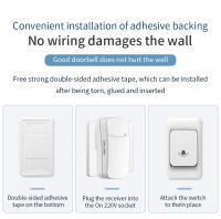 Interfono Inalámbrico Exterior Con 38 Melodías Resistente Al Agua 150m De Alcance Kit De Campana De Puerta Para Casa Chime Welcome - details 8