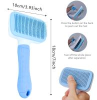 Cepillo Para El Cuidado Del Pelo De Perros Y Gatos Cepillo De Aseo Para Mascotas De Pelo Largo Elimina Pelo De Manera Eficaz Herramienta Esencial Para El Baño De Tu Mascota - details 1