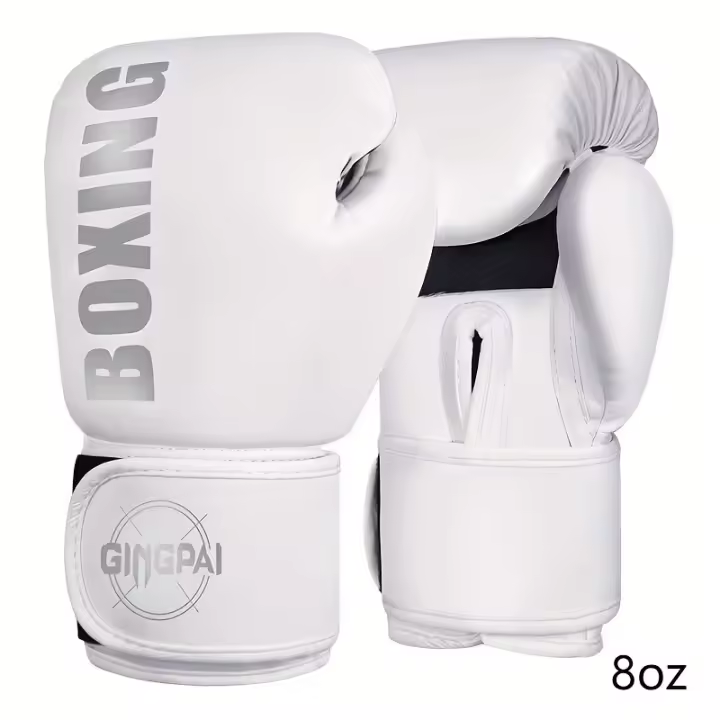 Par de guantes de entrenamiento de boxeo de 8oz/10oz para principiantes y boxeadores avanzados, guantes de boxeo duraderos de cuero - 1