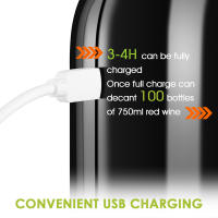 Vaso De Vino Eléctrico Recargable USB Portátil Con Aerador Automático Dispensador De Vino Instantáneo Desencantador De Vino - details 5