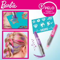 Barbie - Set belleza glitter 3 en 1: mechas, manicura y tatuajes para niñas - details 3