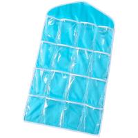 Organizador De Ropa En Estante De Pared 16 Compartimentos Almacenamiento De Ropa De Tela Malla Con Bolsillos Transparentes Para Armario Colgante - details 11