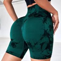 Shorts De Yoga Para Mujer Con Estampado De Tie-Dye High Elasticidad Shorts Deportivos Push up Para Gimnasio Correr Y Fitness Leggings Cortos Sin Costuras De Nylon - details 4