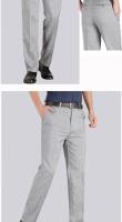 Pantalones Clásicos Para Hombre De Alta Calidad Verano Primavera Otoño Invierno Bizcaíno Casuales Negocios Pantalones Rectos De Cintura Alta Durable Suave Transpirable Antigüice Adecuado Para Oficina Comidas Noches Viajes Social - details 11