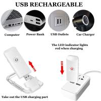 Lámpara De Lectura Mini LED Con Clip Recargable Por USB Protección Ocular Ajustable En Brillo Portátil Para Noche Y Libros - details 1