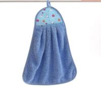 Toalla De Mano Absorbente De Velours Coral Para Baño Y Cocina Paño De Lavado Suave Con Gancho Para Colgar Kit De Suministros De Baño - details 4