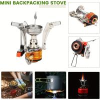 BOPORO Kit de Cocina para Acampar de Acero Inoxidable con Mini Estufa - Ideal para Senderismo y Camping - details 2