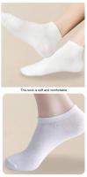 10 Pares De Calcetines Blancos Puros Para Mujer Cómodos Y Ligeros Transpirables Calcetines Casuales De Moda Sencillos Y Versátiles - details 4