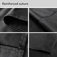 Delantal de Camarero Negro impermeable y anticrustante para el trabajo de cocina de hostelería delantal de Medio longitudinal - details 5