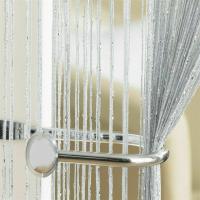 Cortina De Puerta De Glitter 2M*1M Encaje Plateado Brillante Con Borlas Para Decoración De Paredes Y Ventanas En Hogar Y Festivales - details 4