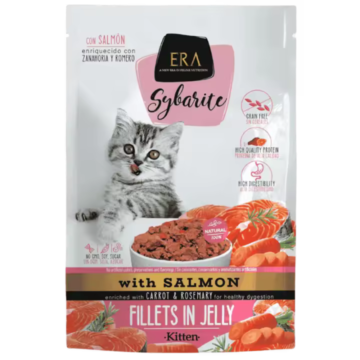 ERA Sybarite Kitten Salmón 85 g – Comida Húmeda para Gatitos, Sin Cereales - 1