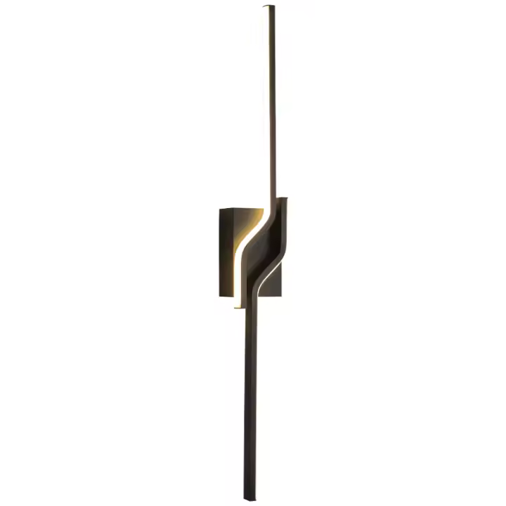 Luz De Pared LED Moderna Minimalista En Negro Iluminación Interior Elegante Para Sala De Estar Dormitorio Pasillo Decoración De Luces Verticales Sencillas Y Elegantes - 1