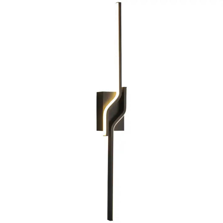 Luz De Pared LED Moderna Minimalista En Negro Iluminación Interior Elegante Para Sala De Estar Dormitorio Pasillo Decoración De Luces Verticales Sencillas Y Elegantes - 1