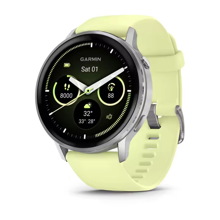 Garmin Venu 010-03014-02 Relojes inteligentes y deportivos 3,56 cm (1.4") AMOLED 45 mm Digital 454 x 454 Píxeles Pantalla táctil Plata Wifi GPS (satélite) - 1