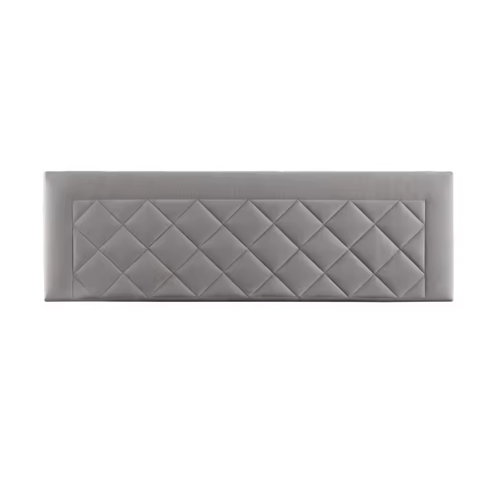 Häusbed Confort SL - Cabecero de Cama 120 - 145x50x7 DOMUS Tapizado Microfibra AquaClean Gris - 1
