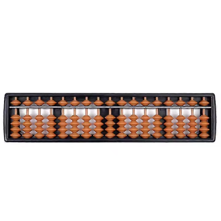 Abacus Soroban 17 Digits Rods Chinese Japanese Abacus Calculator Educational Tools Abacus Counting Tool for Adults, TeenagerBrown - 1